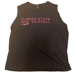 Florida State Beach Volleyball Tank Top Womens Size L‎ Sleeveless Black